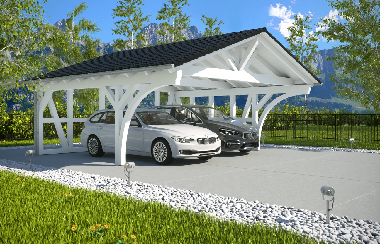 Spitzdach Carport selbst konfigurieren und kaufen - Satteldach